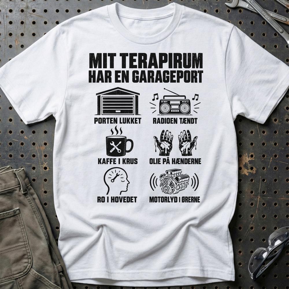 
Produktbillede af Garagen Er Mit Terapirum T-Shirt