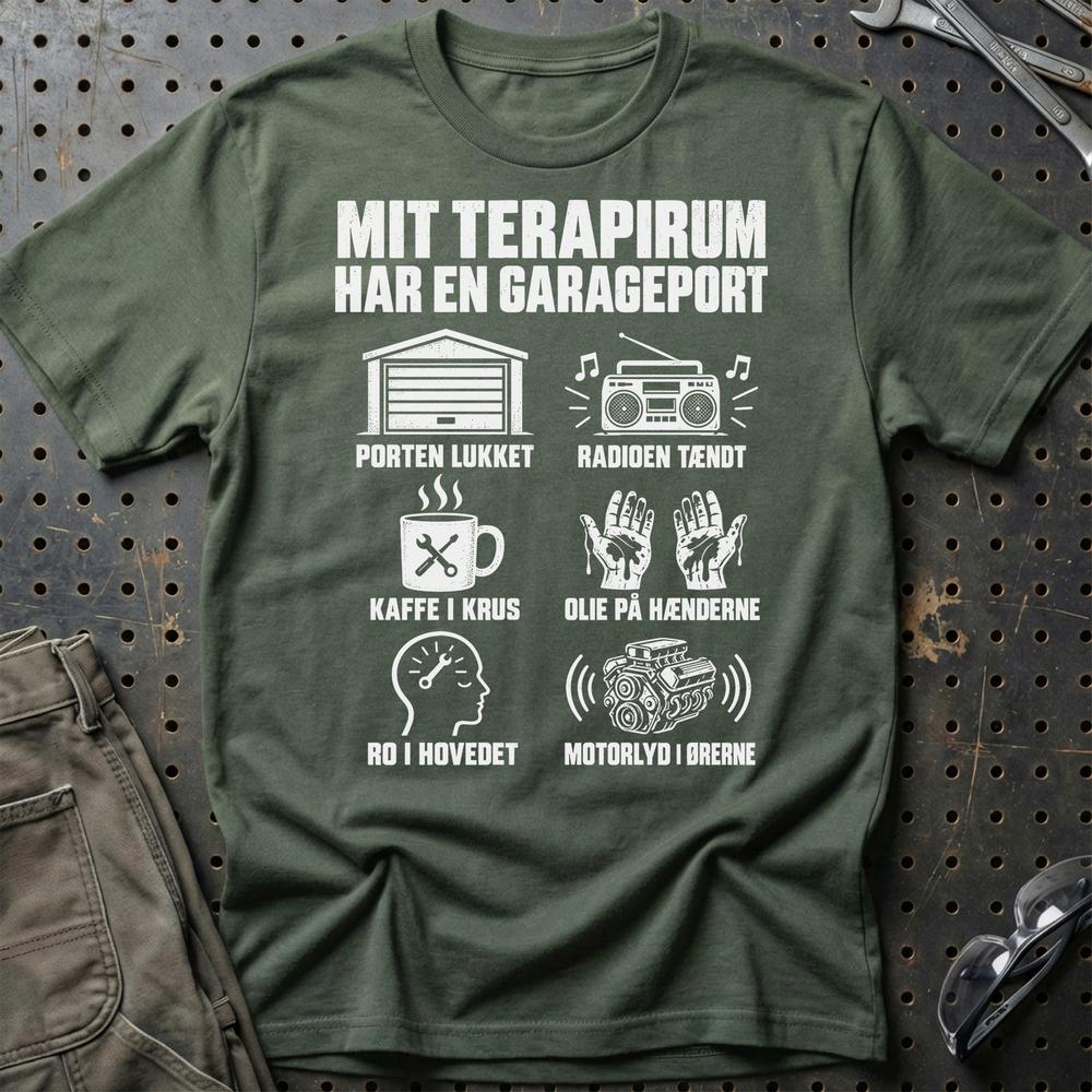 
Produktbillede af Garagen Er Mit Terapirum T-Shirt