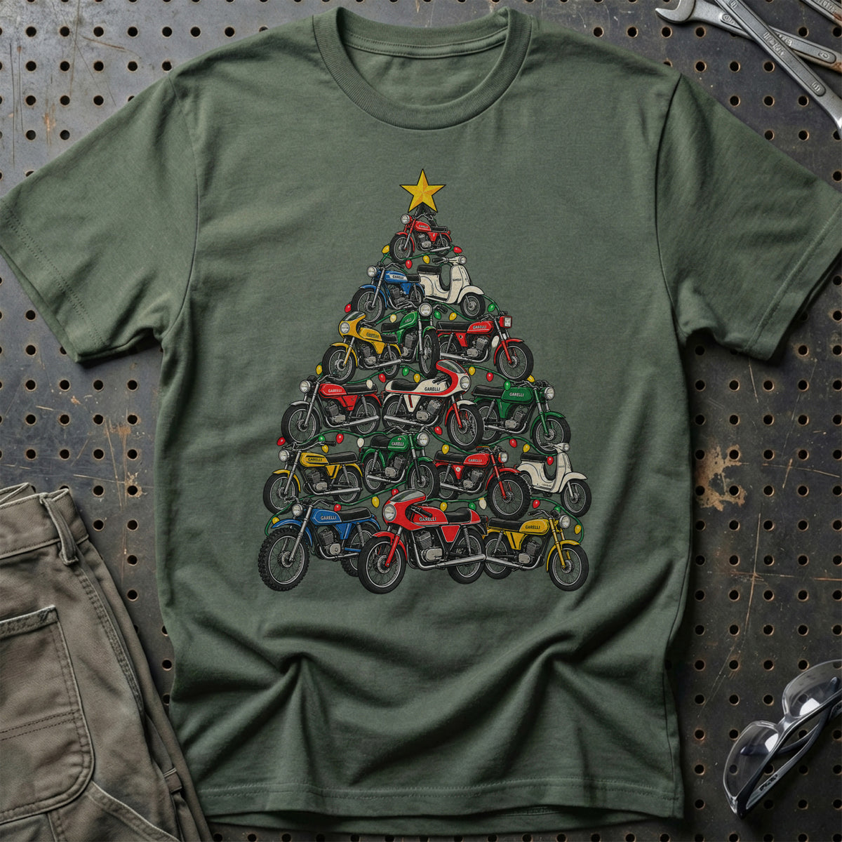 Garelli Juletræ T-Shirt – Grøn Militær