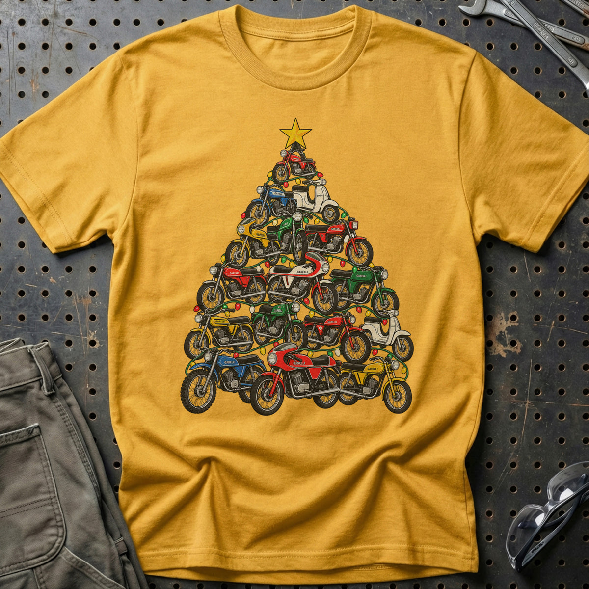 Garelli Juletræ T-Shirt – Guld