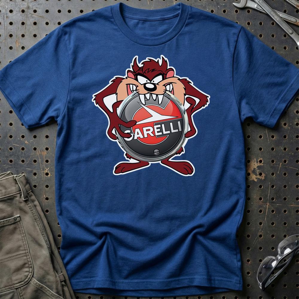 Garelli TAZ T-Shirt-Beklædning-Garelli-Blå Royal-S-Garage Culture Shop- garage - man cave - merchandise