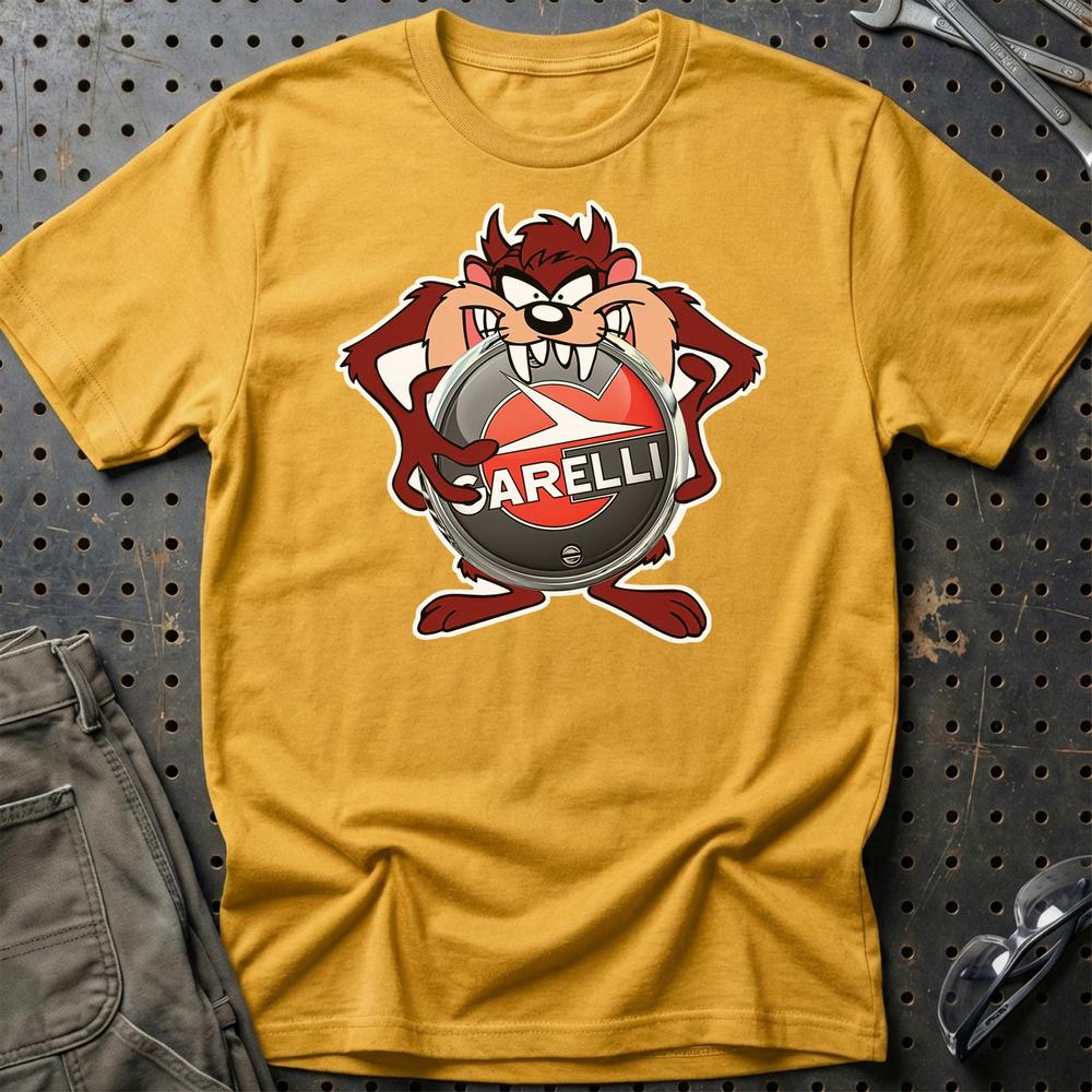 Garelli TAZ T-Shirt-Beklædning-Garelli-Guld-S-Garage Culture Shop- garage - man cave - merchandise