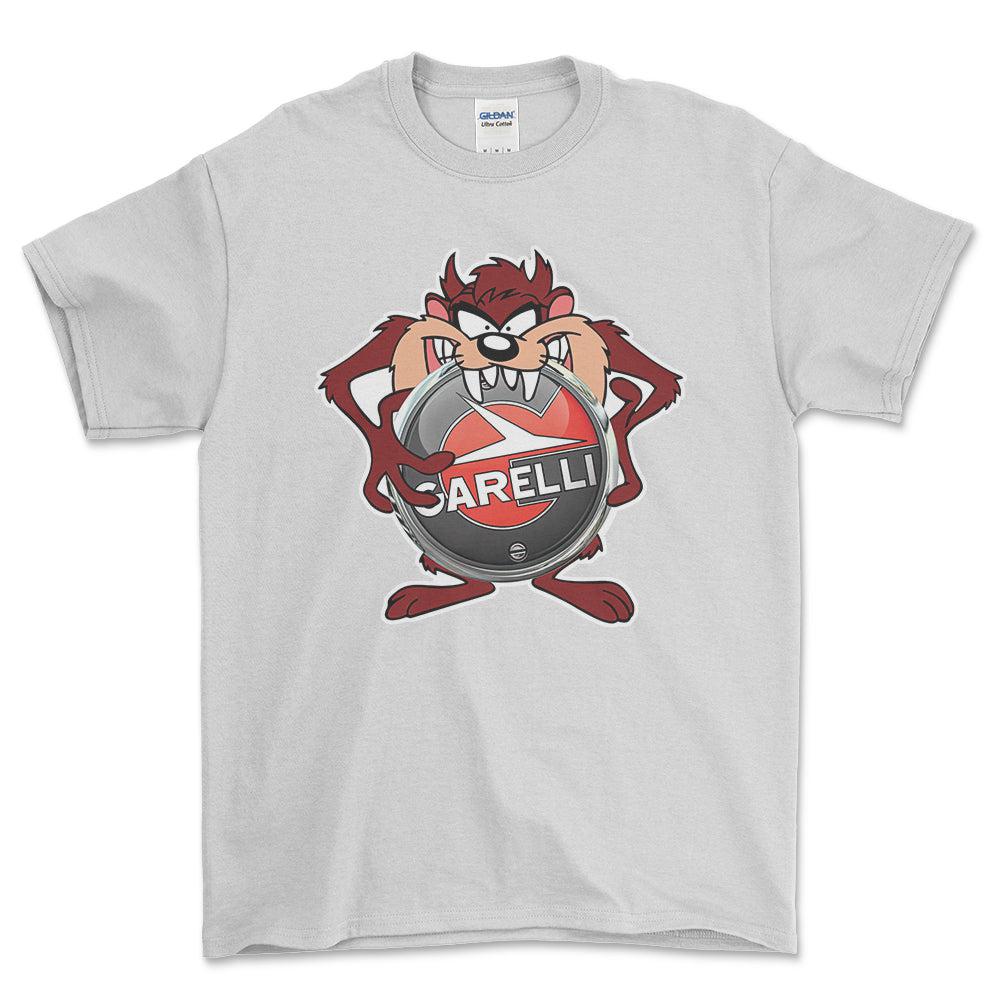 Garelli TAZ Unisex T-Shirt , Bomuld-Beklædning-Garelli-Hvid-S-Forside-Garage Culture Shop- garage - man cave - merchandise