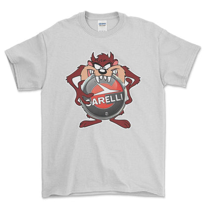Garelli TAZ Unisex T-Shirt , Bomuld-Beklædning-Garelli-Hvid-S-Forside-Garage Culture Shop- garage - man cave - merchandise
