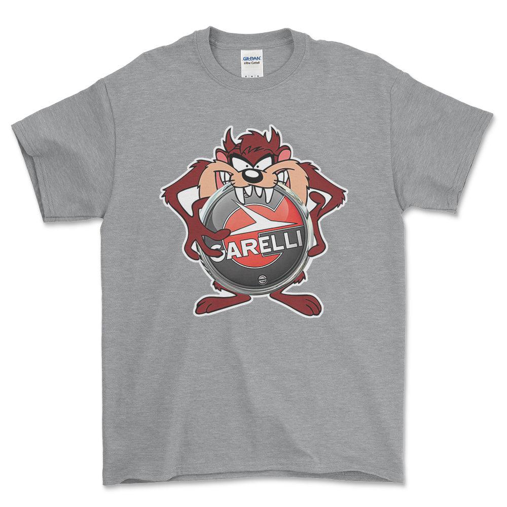 Garelli TAZ Unisex T-Shirt , Bomuld-Beklædning-Garelli-Grå Sport-S-Forside-Garage Culture Shop- garage - man cave - merchandise