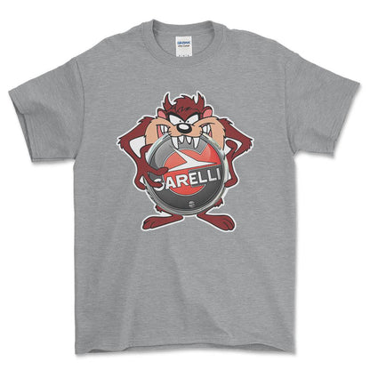 Garelli TAZ Unisex T-Shirt , Bomuld-Beklædning-Garelli-Grå Sport-S-Forside-Garage Culture Shop- garage - man cave - merchandise