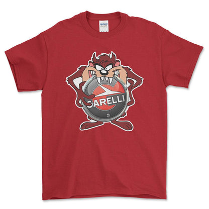 Garelli TAZ Unisex T-Shirt , Bomuld-Beklædning-Garelli-Rød-S-Forside-Garage Culture Shop- garage - man cave - merchandise