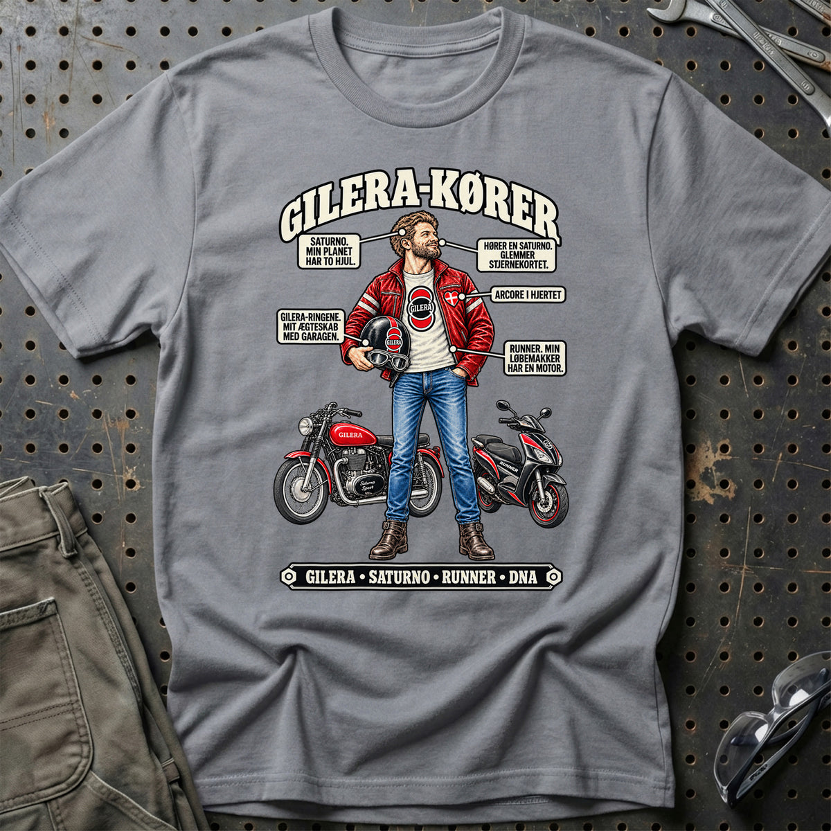 
Gilera-Kører T-Shirt – Grå Sport
