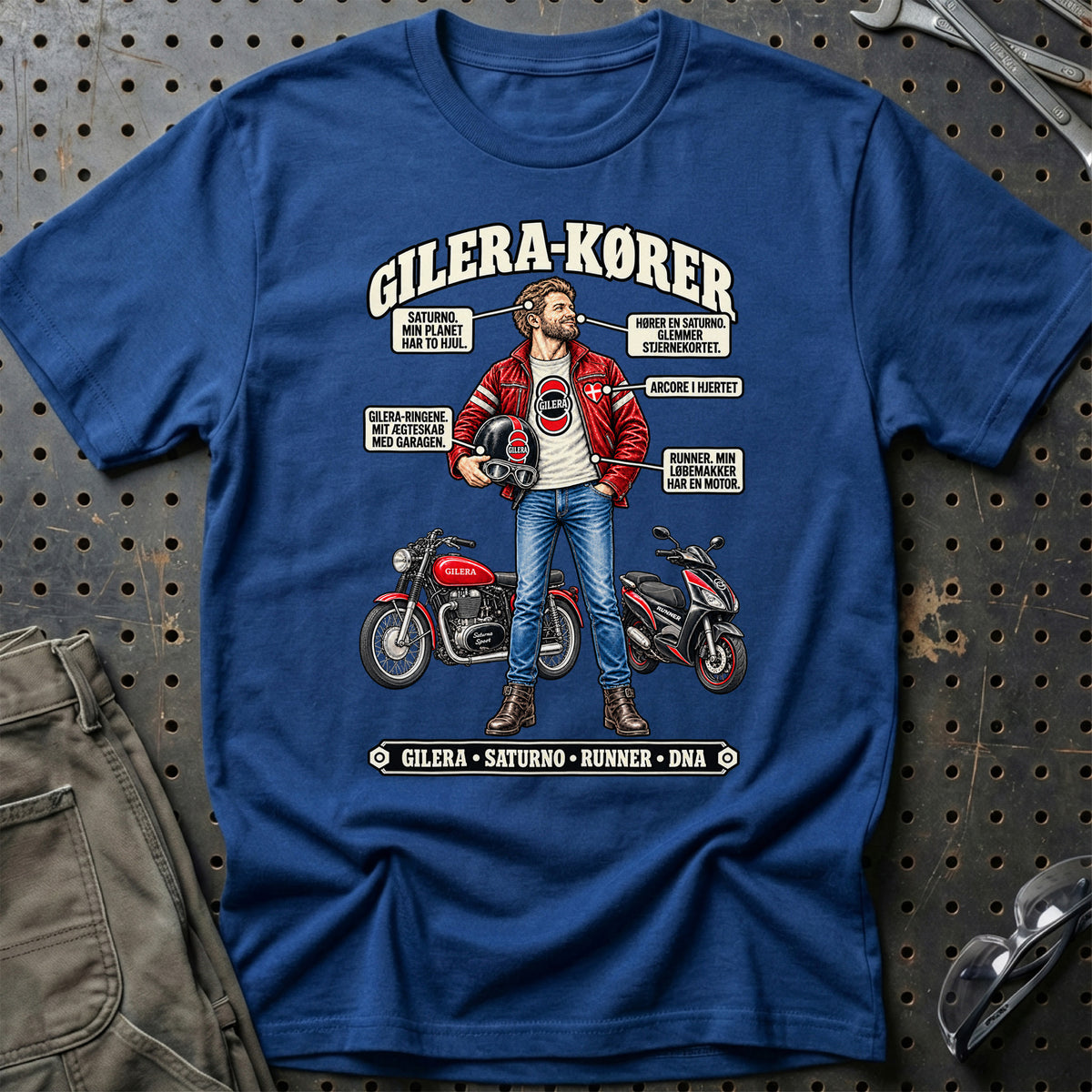
Gilera-Kører T-Shirt – Blå Royal