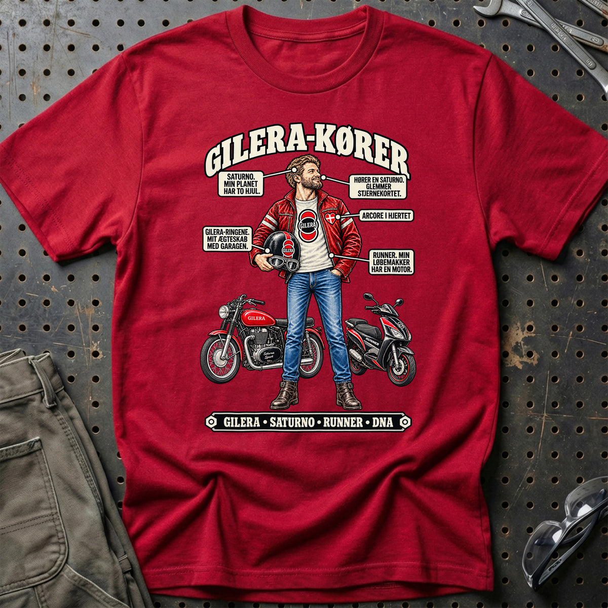 
Gilera-Kører T-Shirt – Rød