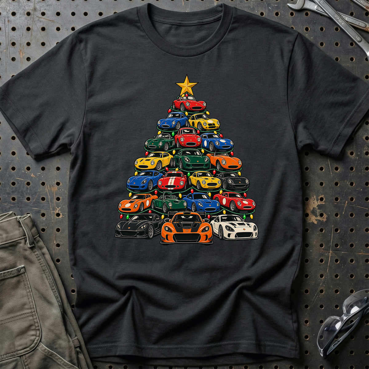 
Ginetta Juletræ Christmas Tree Unisex T-Shirt – Sort – print foran