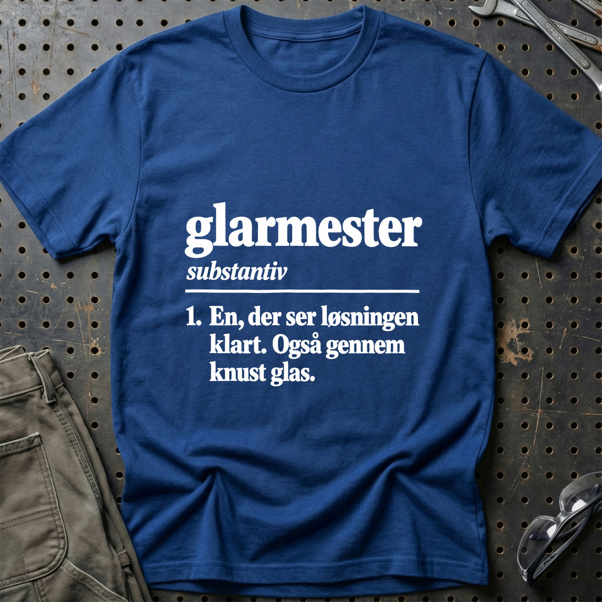 
Glarmester – Definition T-Shirt – Blå Royal