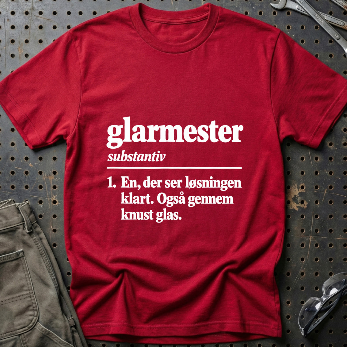 
Glarmester – Definition T-Shirt – Rød