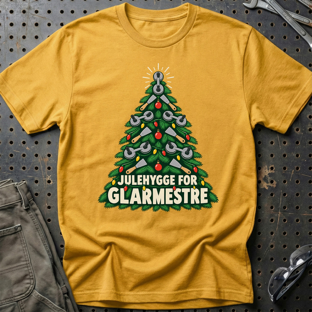 
Glarmester – Julehygge – Unisex T-Shirt – Guld