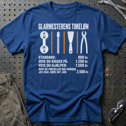Glarmesterens Timeløn - Unisex T-Shirt , Bomuld