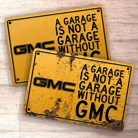 Gmc A Garage Is Not A Garage Without Gmc Skilte, Musemåtte, Dørmåtte , Plakat-Skilte-GMC-Garage Culture Shop- garage - man cave - merchandise