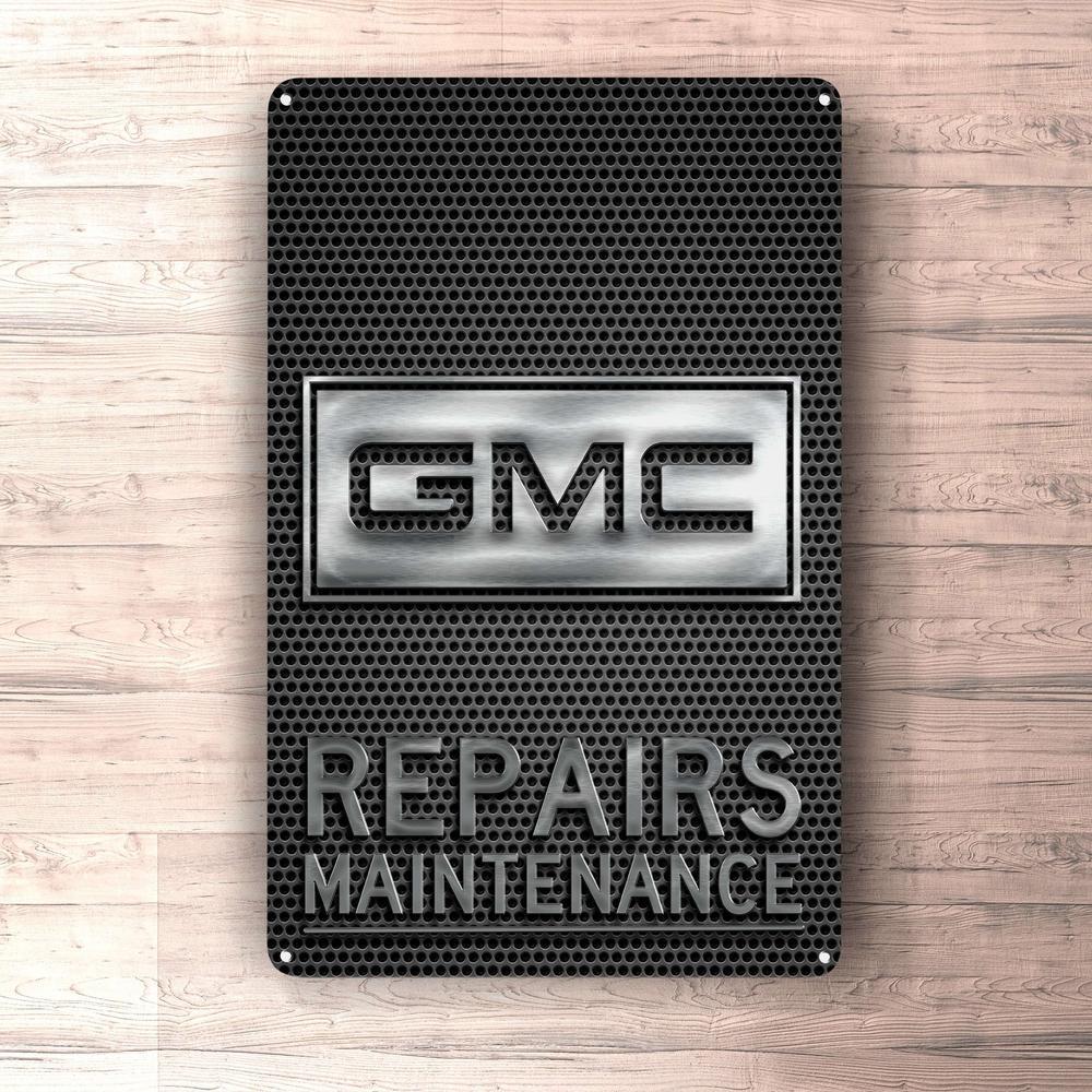 Gmc Repairs Maintenance Skilte, Musemåtte, Dørmåtte , Plakat-Skilte-GMC-Garage Culture Shop- garage - man cave - merchandise