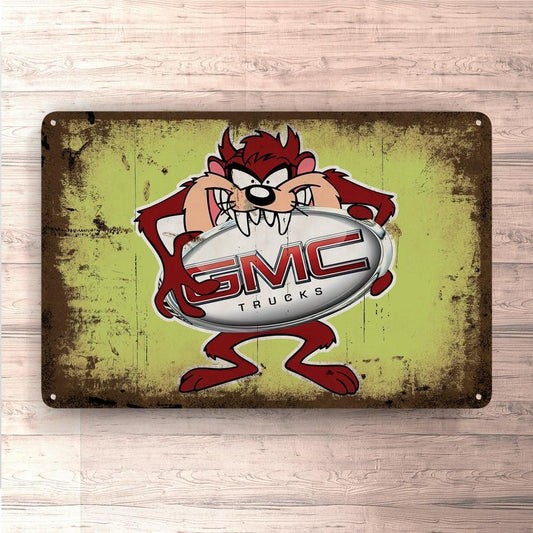 Gmc Taz Vintage Skilte, Musemåtte, Dørmåtte , Plakat-Skilte-GMC-Garage Culture Shop- garage - man cave - merchandise