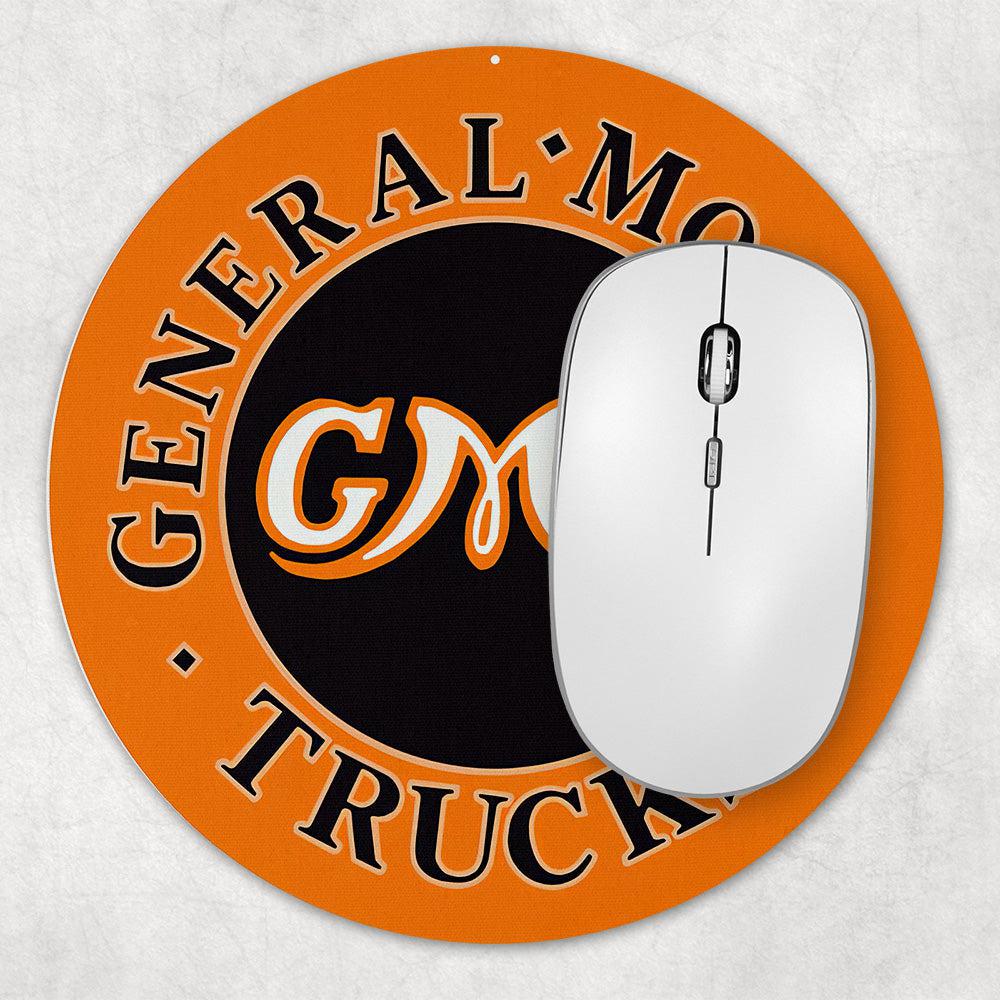 Gmc Truck Garage Shop, Runde Skilte , Musemåtte Rundt , Kop Underlag, Underlagssæt-Runde Skilte-GMC-Garage Culture Shop- garage - man cave - merchandise