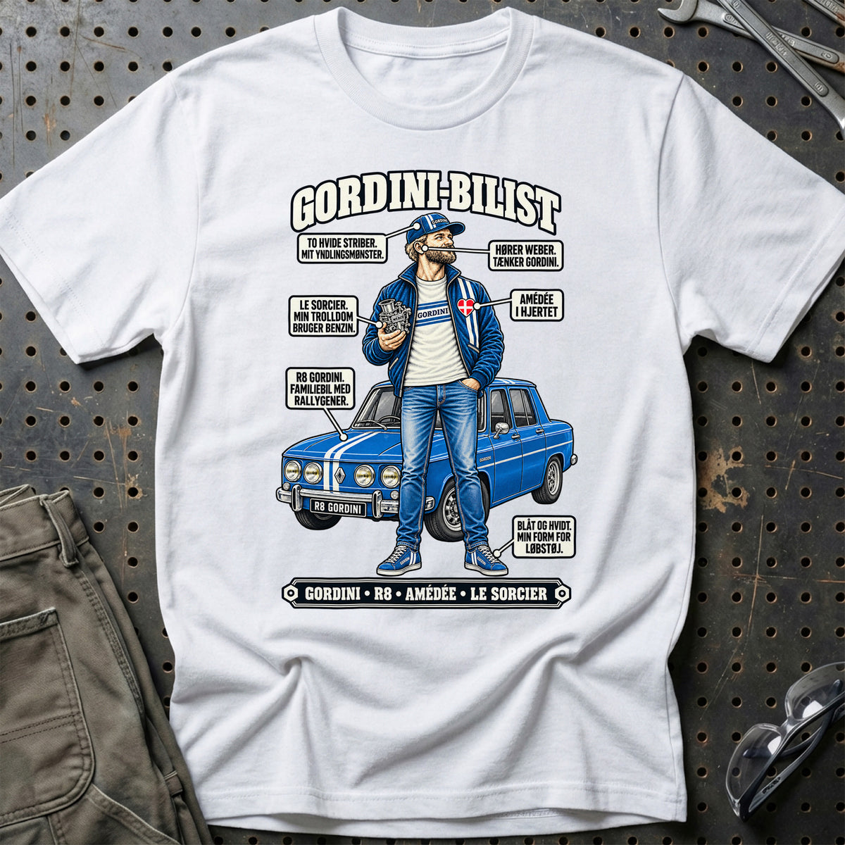 
Gordini-Bilist T-Shirt – Hvid