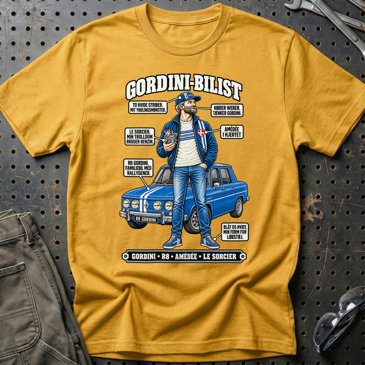 
Gordini-Bilist T-Shirt – Guld