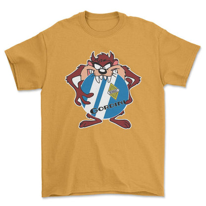 Gordini TAZ Unisex T-Shirt , Bomuld-Beklædning-Gordini-Guld-S-Forside-Garage Culture Shop- garage - man cave - merchandise