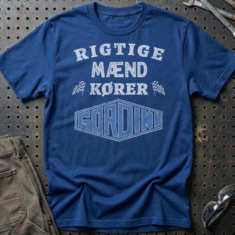 Guldner Rigtige Mænd Kører T-Shirt-Beklædning-Güldner-Blå Royal-S-Garage Culture Shop- garage - man cave - merchandise