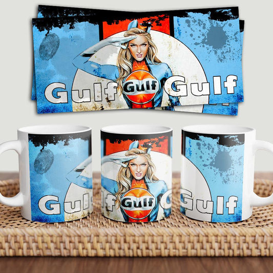 Gulf Keramisk Krus-Krus-Motoroil-Garage Culture Shop- garage - man cave - merchandise