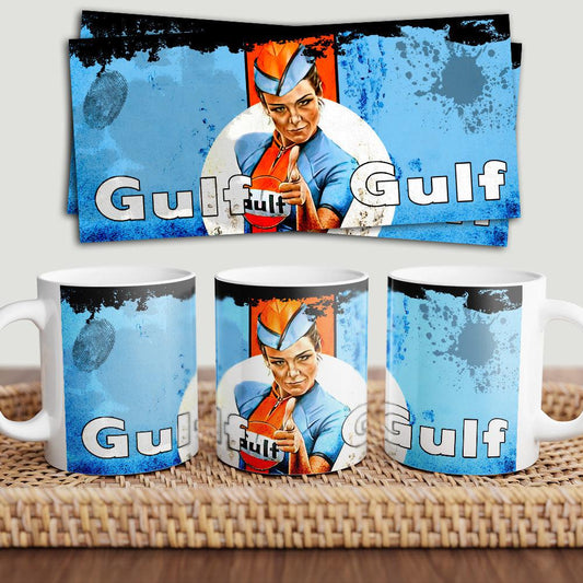 Gulf Keramisk Krus-Krus-Motoroil-Garage Culture Shop- garage - man cave - merchandise