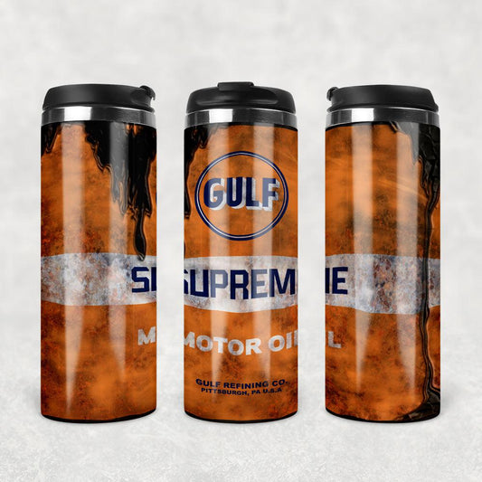 Gulf Motor Oil Termokrus Tumbler Rustfrit Stål-Krus-Motorolie-Garage Culture Shop- garage - man cave - merchandise