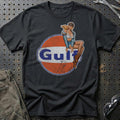 Gulf Pinup T-Shirt-Beklædning-Motoroil-Sort-S-Garage Culture Shop- garage - man cave - merchandise