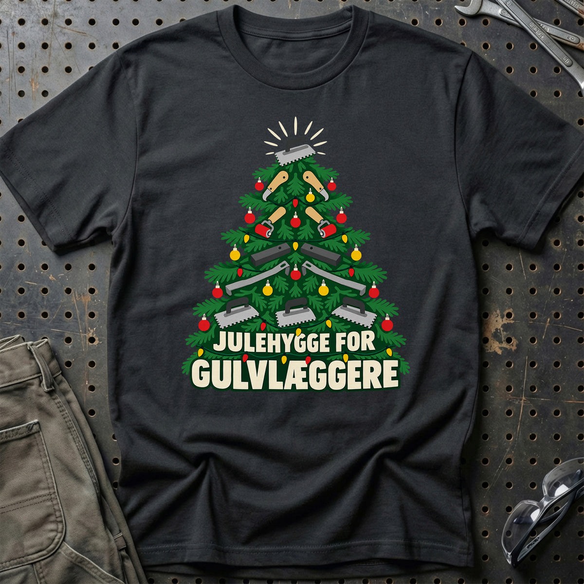 
Gulvlægger – Julehygge – Unisex T-Shirt – Sort