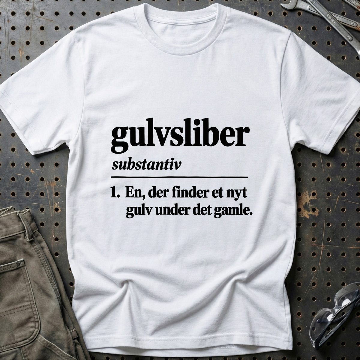 
Gulvsliber – Definition T-Shirt – Hvid