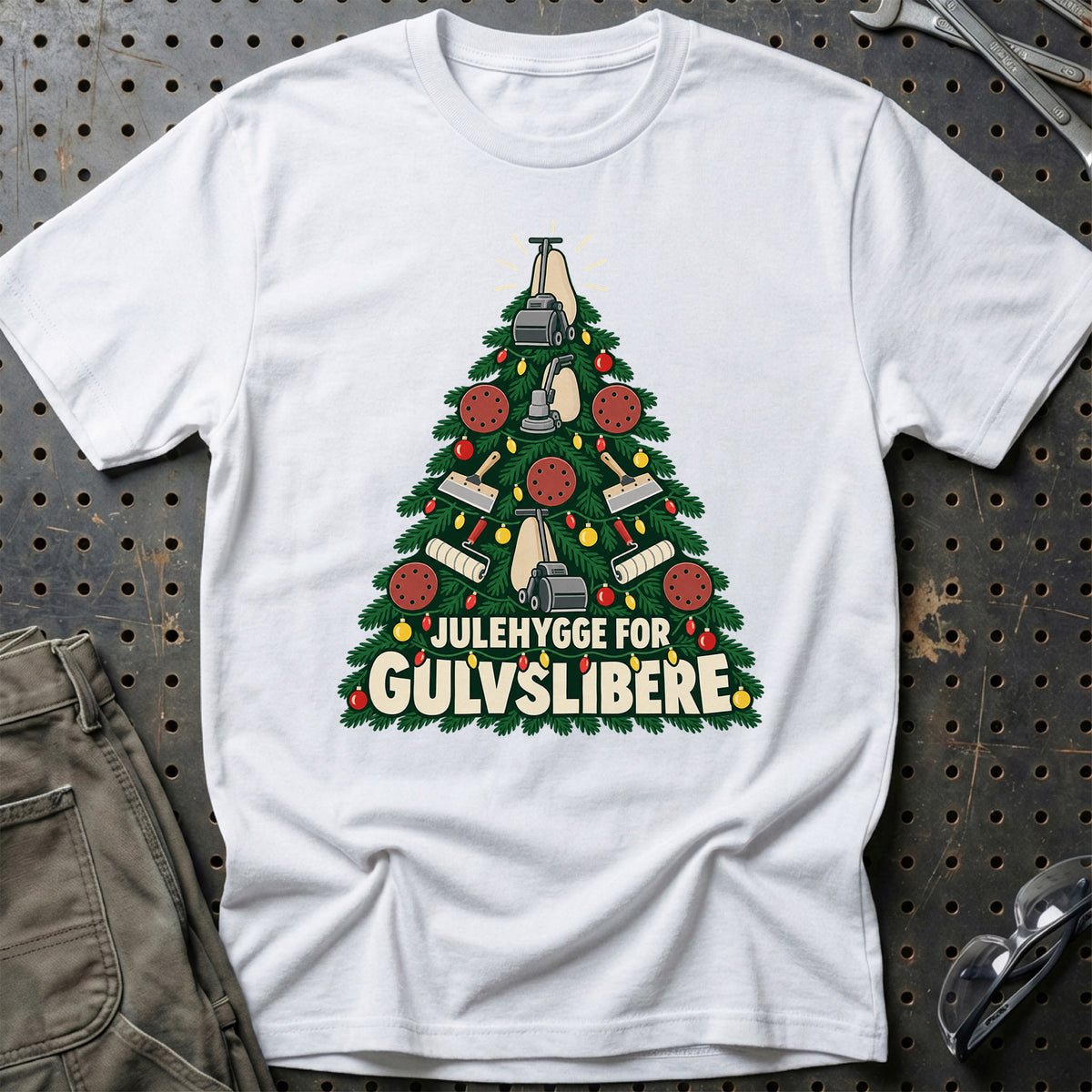 
Gulvsliber – Julehygge – Unisex T-Shirt – Hvid