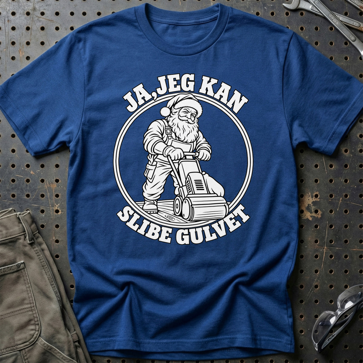 
Gulvsliber – Santa Kan Det – Jul T-Shirt – Blå Royal