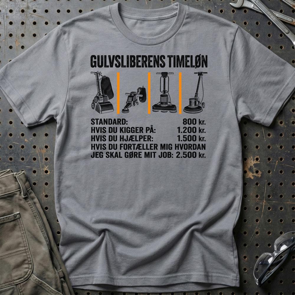 
Produktbillede af Gulvsliberens Timeløn T-Shirt