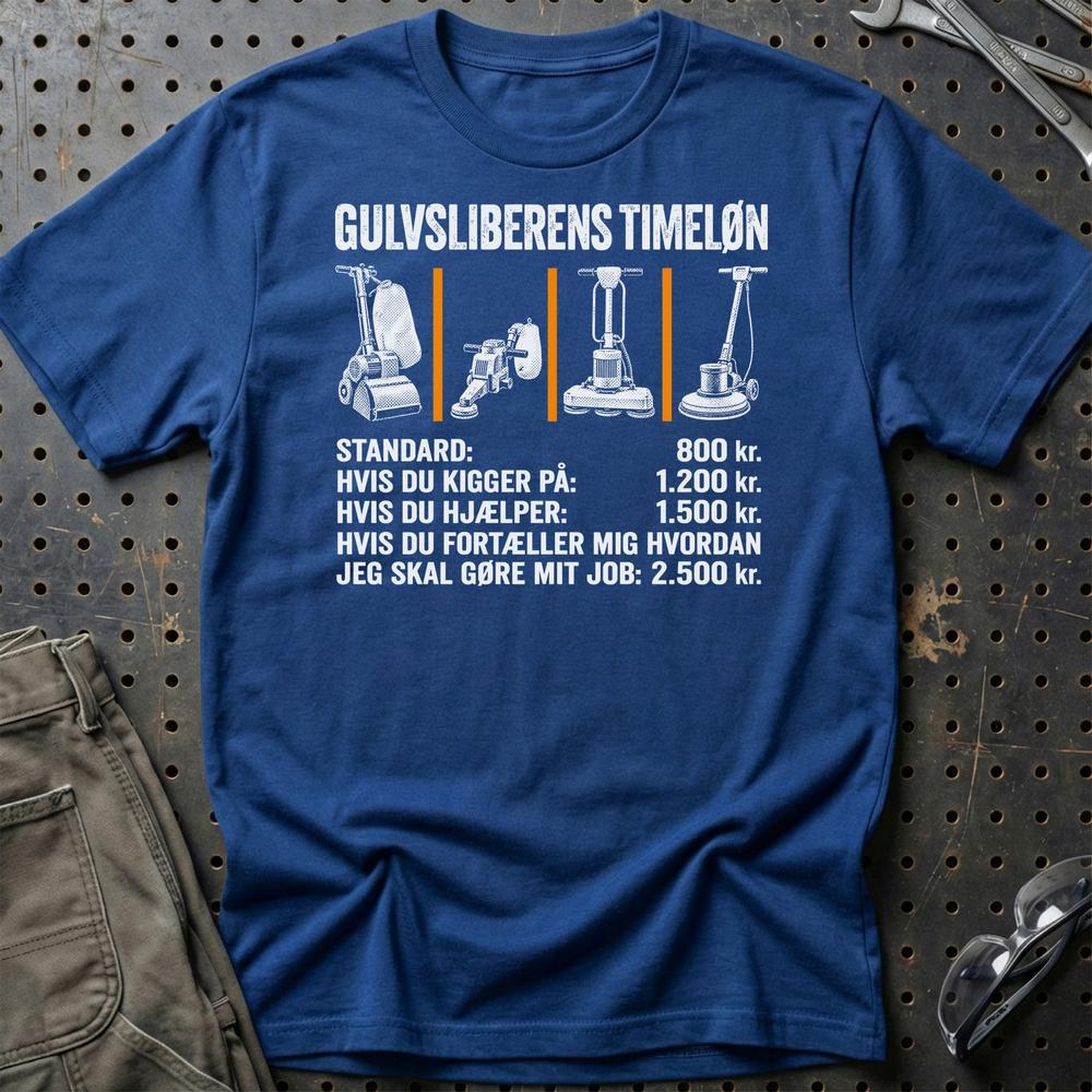 
Produktbillede af Gulvsliberens Timeløn T-Shirt