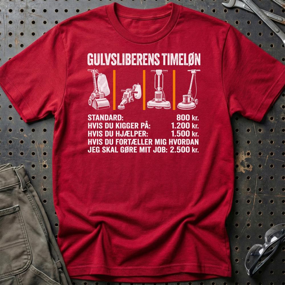 
Produktbillede af Gulvsliberens Timeløn T-Shirt