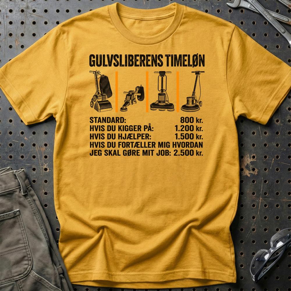 
Produktbillede af Gulvsliberens Timeløn T-Shirt