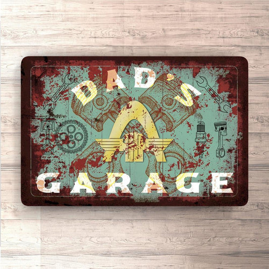 Hanomag Dads Garage Vintage Skilte, Musemåtte, Dørmåtte-Skilte-Hanomag-Garage Culture Shop- garage - man cave - merchandise