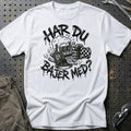 Har Du Bajer Med? V8 Motor og Øl Garage T-Shirt-Beklædning-Garage Culture-Hvid-S-Garage Culture Shop- garage - man cave - merchandise