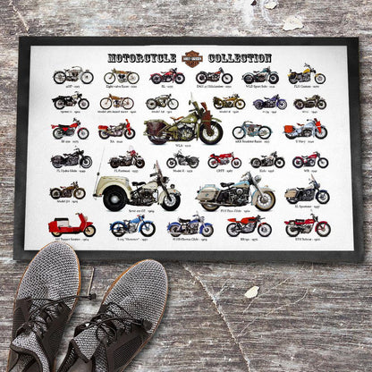 Harley Davidson Motorcycle Collection Skilte, Musemåtte, Dørmåtte-Skilte-Harley Davidson-Garage Culture Shop- garage - man cave - merchandise