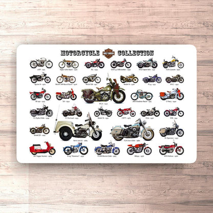 Harley Davidson Motorcycle Collection Skilte, Musemåtte, Dørmåtte , Plakat-Skilte-Harley Davidson-Garage Culture Shop- garage - man cave - merchandise