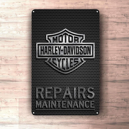Harley Davidson Repairs Maintenance Skilte, Musemåtte, Dørmåtte-Skilte-Harley Davidson-Garage Culture Shop- garage - man cave - merchandise