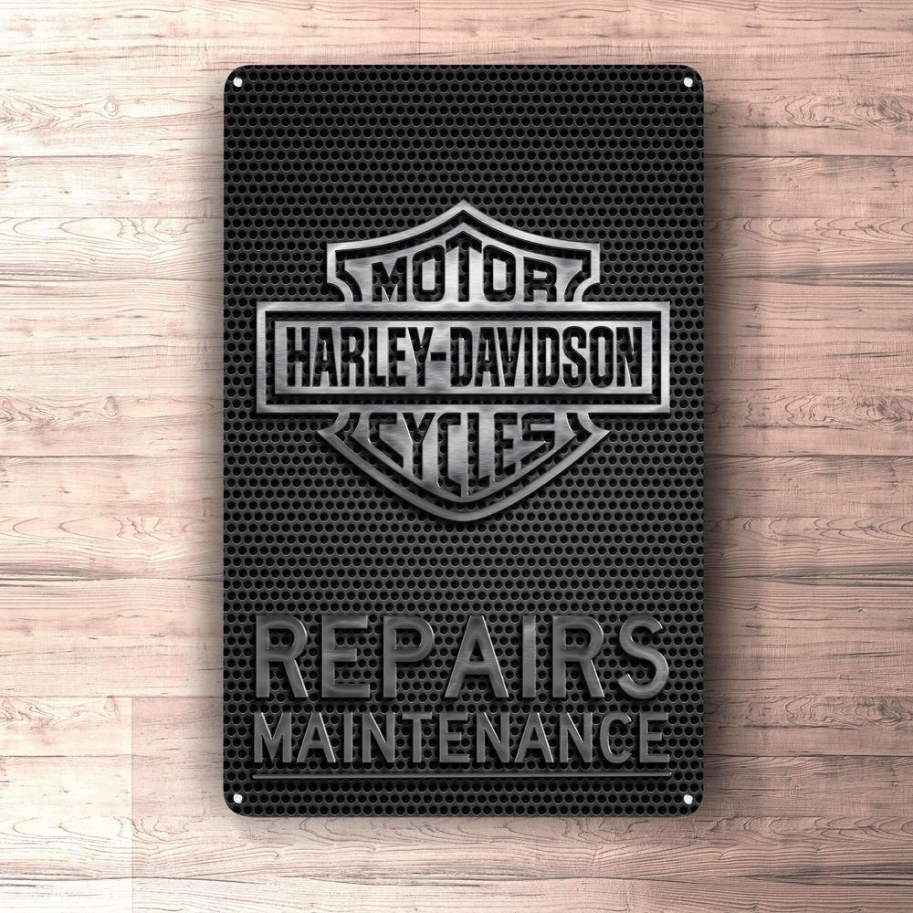 Harley Davidson Repairs Maintenance Skilte, Musemåtte, Dørmåtte , Plakat-Skilte-Harley Davidson-Garage Culture Shop- garage - man cave - merchandise