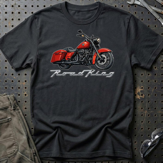 Harley Davidson Road King - Unisex T-Shirt-Beklædning-Harley Davidson-Sort-S-Garage Culture Shop- garage - man cave - merchandise
