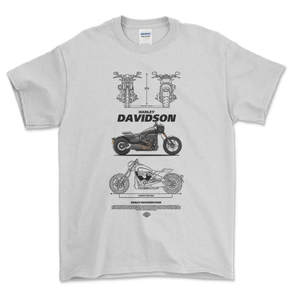Harley FXDR Unisex T-Shirt , Bomuld-Beklædning-Harley Davidson-Hvid-S-Forside-Garage Culture Shop- garage - man cave - merchandise