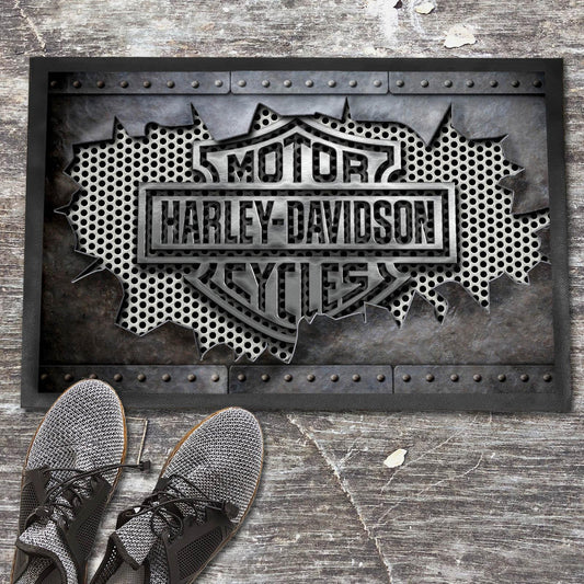 Harley Metal Ripped Dørmåtte-Dørmåtte-Harley Davidson-Garage Culture Shop- garage - man cave - merchandise