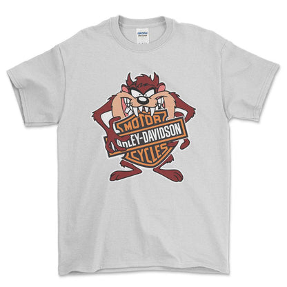 Harley TAZ Unisex T-Shirt , Bomuld-Beklædning-Harley Davidson-Hvid-S-Forside-Garage Culture Shop- garage - man cave - merchandise