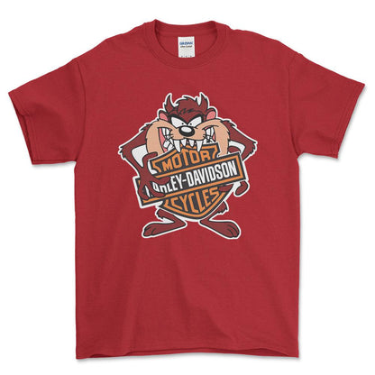 Harley TAZ Unisex T-Shirt , Bomuld-Beklædning-Harley Davidson-Rød-S-Forside-Garage Culture Shop- garage - man cave - merchandise
